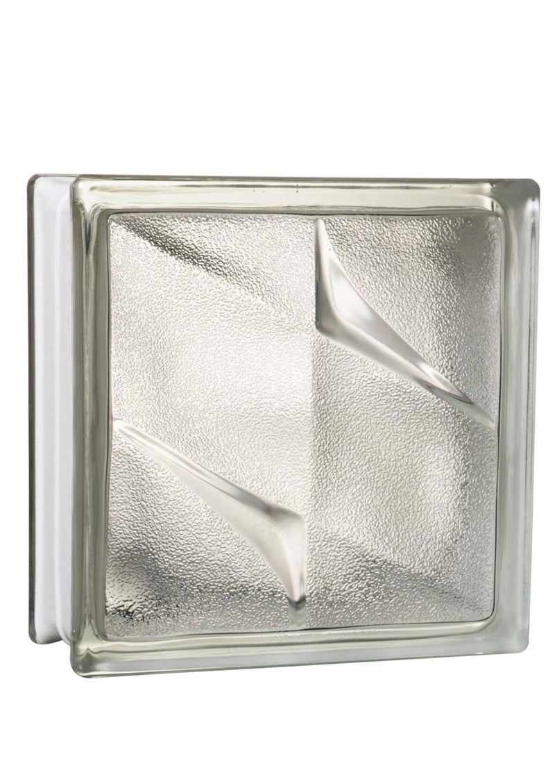 Generic - Frosted Bistar Glass Block Clear 190 x 190 x80mm - Image 1