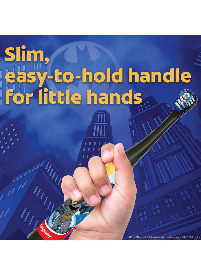 Colgate Kids Battery Powered Toothbrush, Batman, Extra Soft Toothbrush, Ages 3 and Up, Colors May Vary  - Image 3