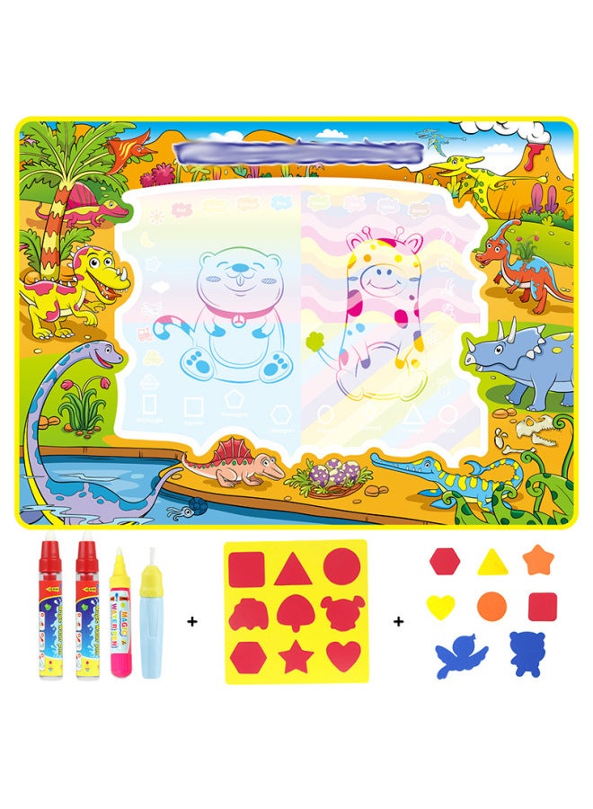 Coolplay Direct 110*80 Children's Magic Water Canvas Animal Dinosaur Water Painting Pad Baby Early Education Educational Toy Blanket - Image 1