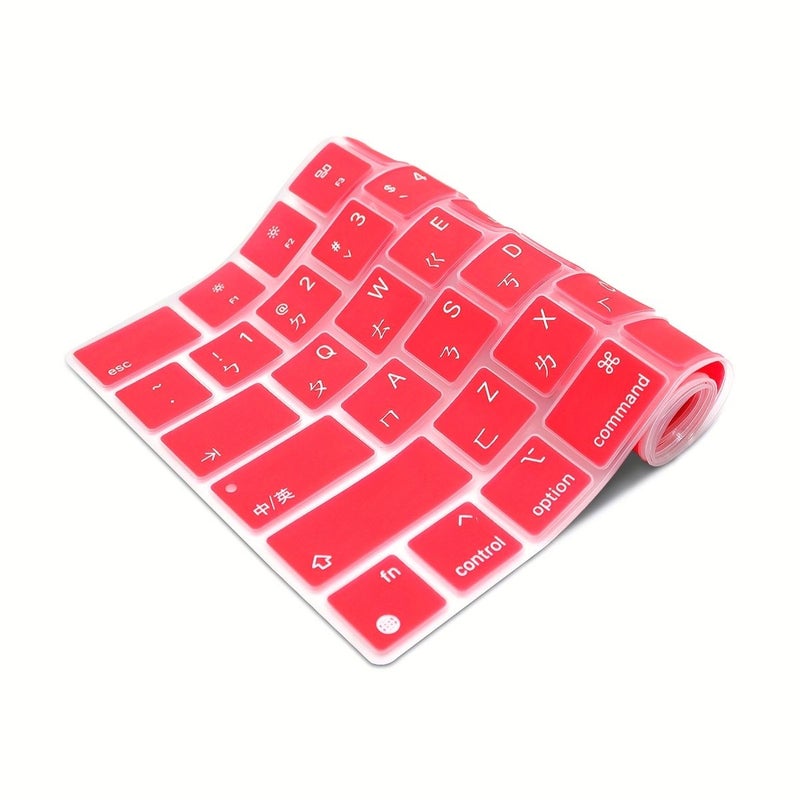 Grapefruit Red Keyboard Cover Skin For Macbook Air 13 6 And 15 3 Inch M2 M3 M4 Models - Image 4