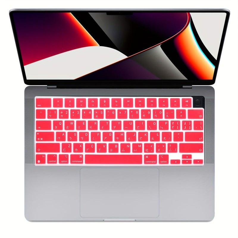 Grapefruit Red Keyboard Cover Skin For Macbook Air 13 6 And 15 3 Inch M2 M3 M4 Models - Image 1