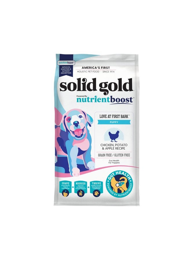 solid gold - Solid Gold Dry Puppy Food w/Nutrientboost - Made with Real Chicken & Nutritious Superfoods - Love at First Bark Grain Free Puppy Dry Food for Healthy Growth, Energy and Gut Wellness - 3.75 LB Bag - Image 1