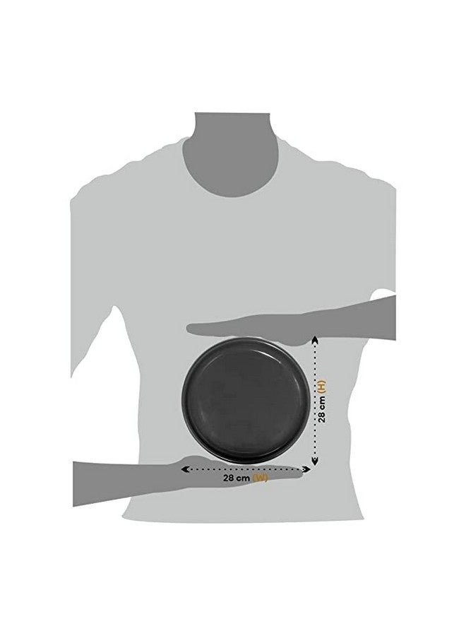 Everbuy® Polypropylene Dinner Plates Set of 6, Glossy Black Unbreakable Plates (Black, 11 inches) - Image 4