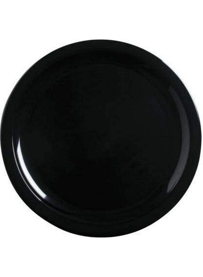 Everbuy® Polypropylene Dinner Plates Set of 6, Glossy Black Unbreakable Plates (Black, 11 inches) - Image 5