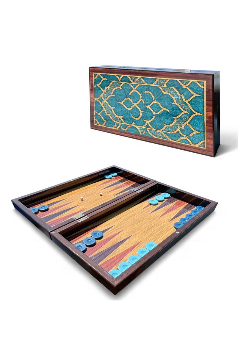 Biggdesign Backgammon Set with Dice and Checkers, MDF Body, Magnetic Lock, Durable Gloss Finish, Scratch-Proof Surface, Board Games for Gift – Made in Turkey - Image 1