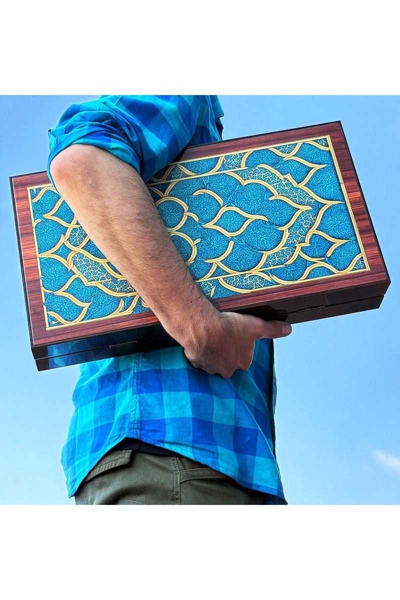 Biggdesign Backgammon Set with Dice and Checkers, MDF Body, Magnetic Lock, Durable Gloss Finish, Scratch-Proof Surface, Board Games for Gift – Made in Turkey - Image 5