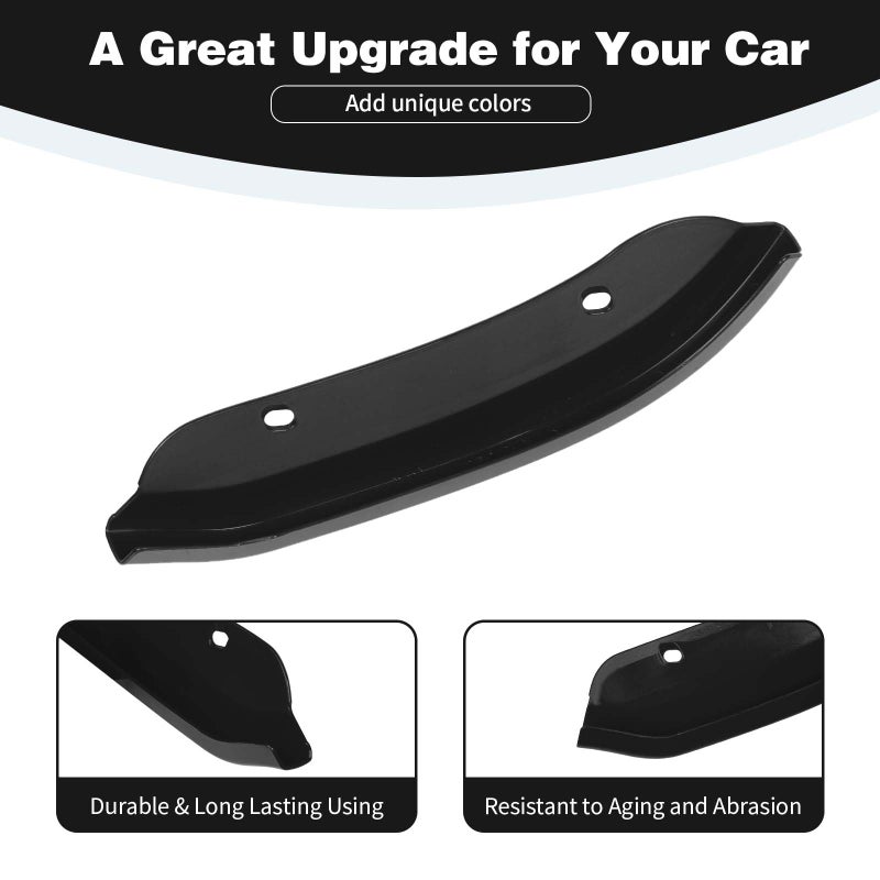 PDKLIN for Challenger Front Bumper Lip Splitter Protector Cover Trim for 2015-2023 Dodge Challenger Hellcat Black Exterior Accessories 2pcs - Image 5