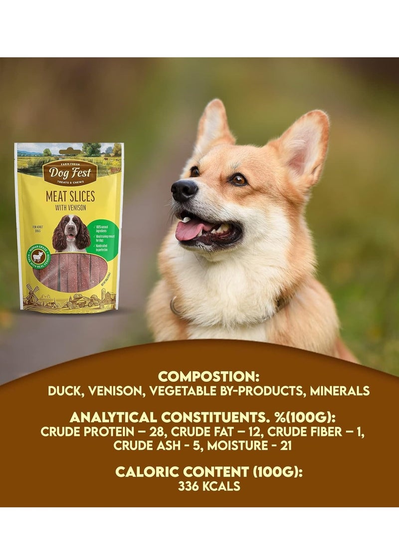 Dog Fest - Dog Fest Slices With Venison For Adult Dogs 90g - Image 1