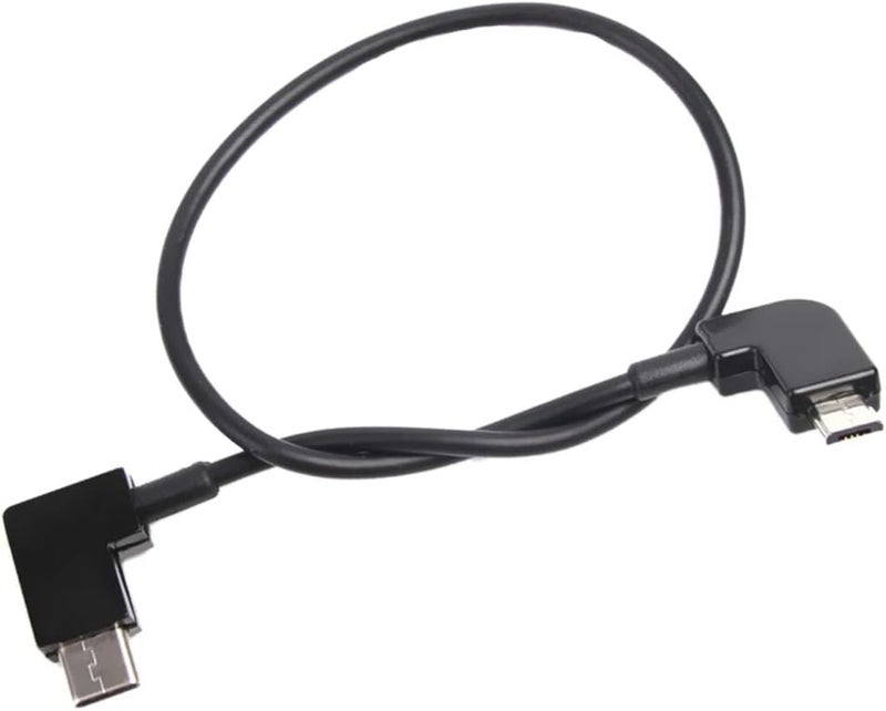 klarako 30cm USB Type C to Micro USB B Short Cable, Right Angle 90 Degree USB C Male to Micro B Data Sync/Charging Adapter Cable Cord - Image 2