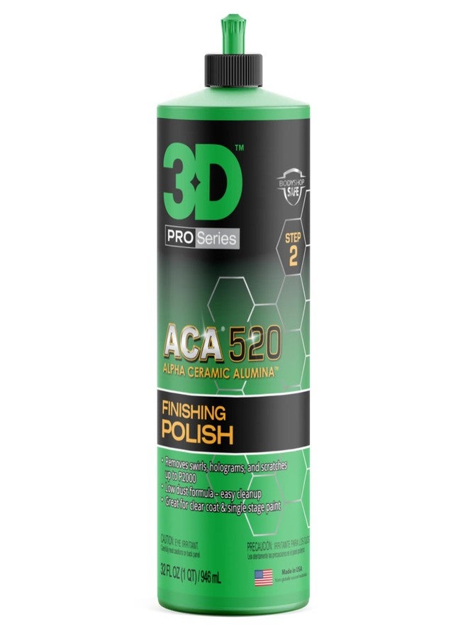 3D ACA 520 Finishing Polish - 32oz - Step 2 Body Shop Finishing Polish - Easy Clean Up, Superior Finish, No Fillers - True Paint Correction - Alpha Ceramic Alumina - Image 1