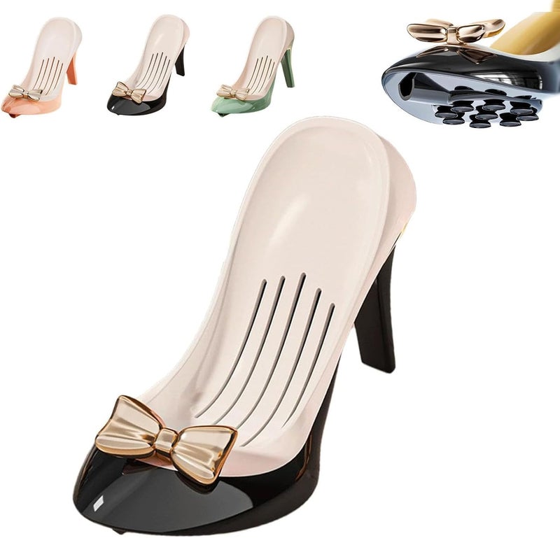 LARYNX Soap Box for Bathroom, New Self Draining Soap Dish, High Heel Shoe Shaped Soap Box, Bar Soap Holder Keep Dry for Shower, Great for Bathroom and Kitchen (Multicolor, 1 PCS) - Image 1