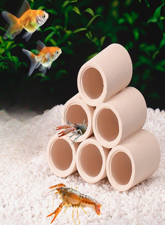 Saim Aquarium Breeding Cave Ceramic Shrimp Shelter Spawning Tube Shrimp Habitat Ornament Hiding Cave Decorations Hideaway Pipe, Betta Tank Accessories Pleco Caves - Image 5