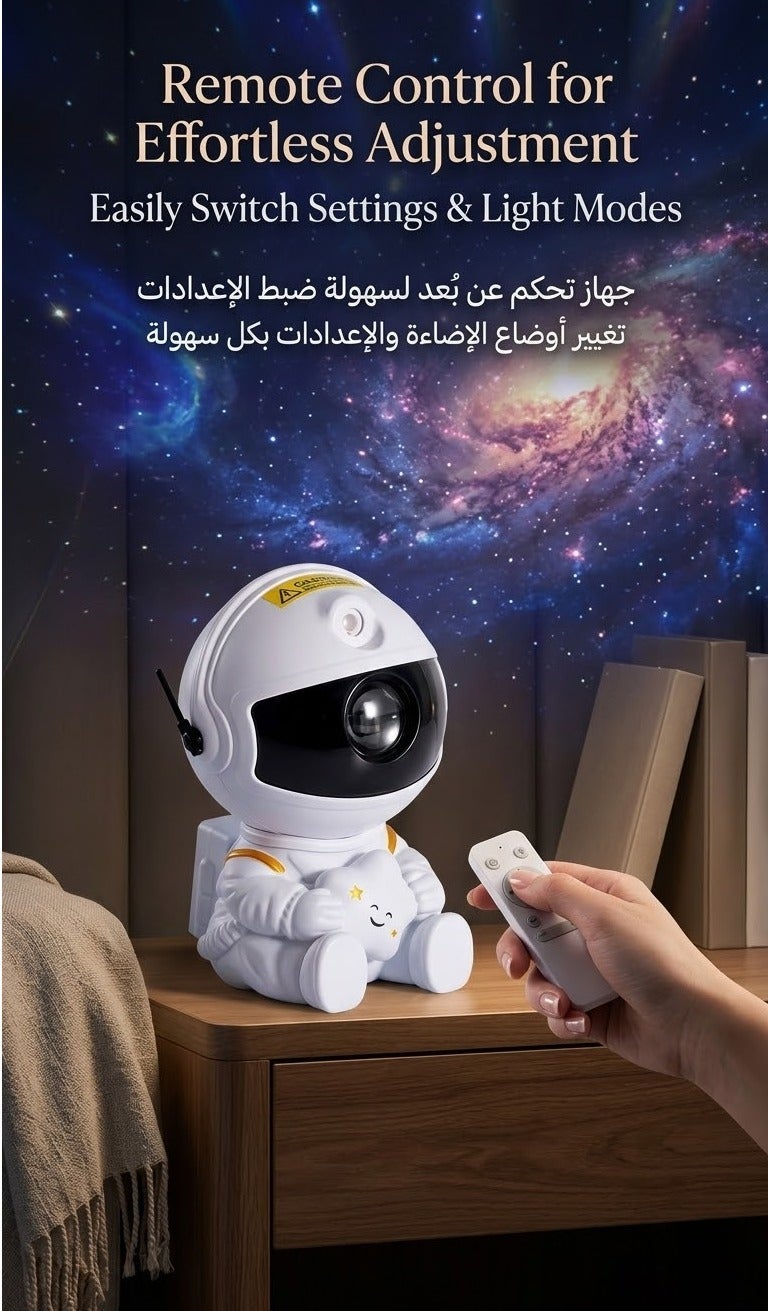 Astronaut Galaxy Light Projector, Space Buddy Night Light with Remote Control and Timer, Star Ceiling Projector for Kids and Adults - Image 3