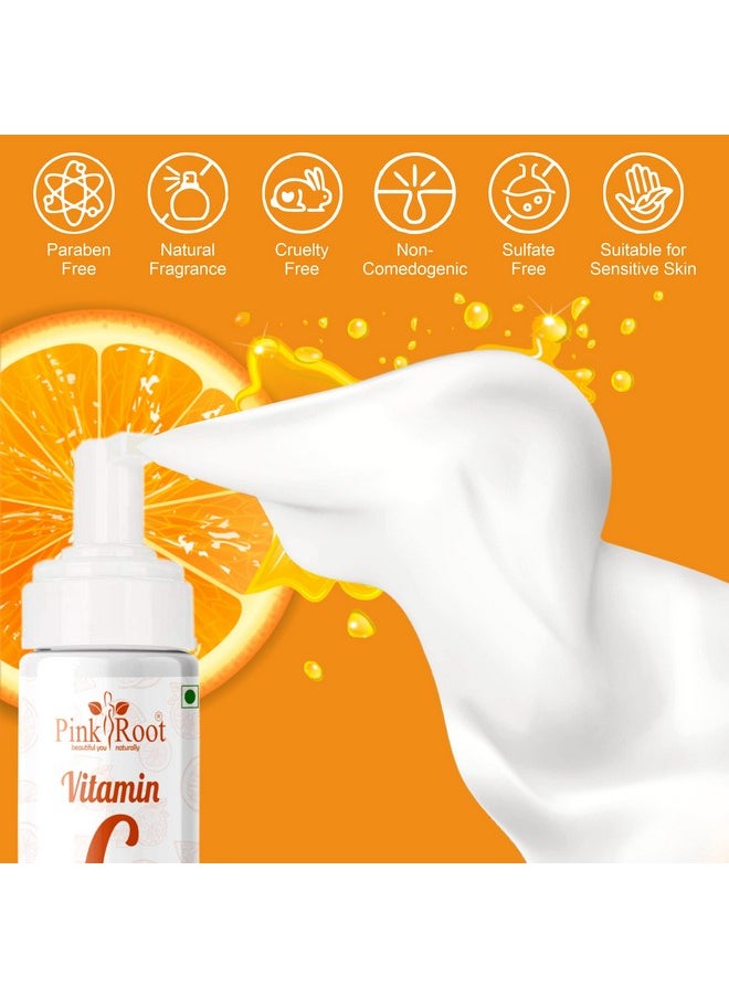 Pink Root - Vitamin C Foaming Facewash 150Ml For Women & Men All Skin Tone (Vitamin C 150Ml Foaming Facewash) - Image 1