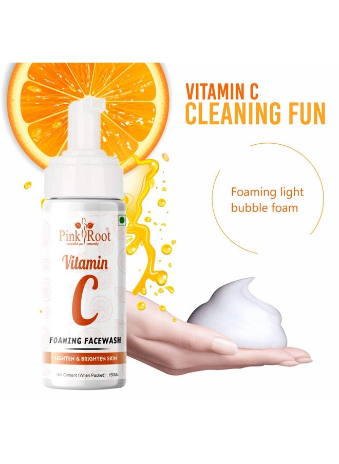 Pink Root - Vitamin C Foaming Facewash 150Ml For Women & Men All Skin Tone (Vitamin C 150Ml Foaming Facewash) - Image 1