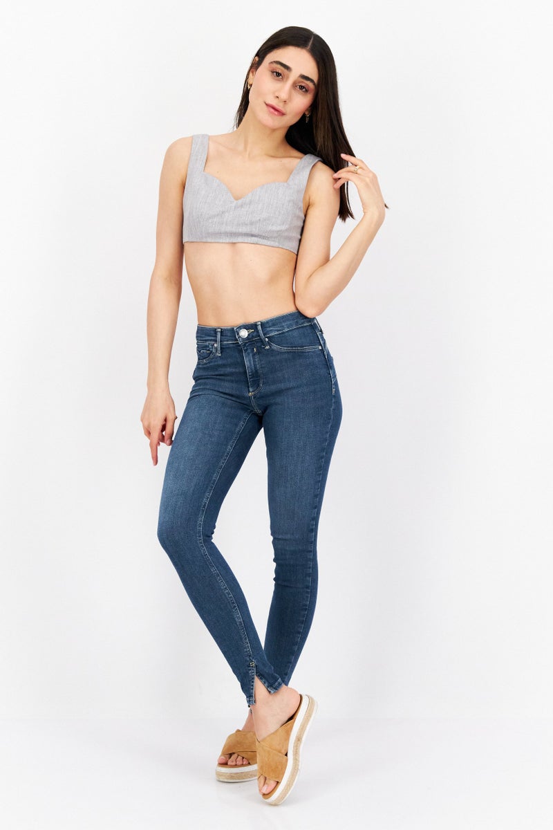 RIVER ISLAND نساء - دنج جينز عادي مقاس غسيل غير قابل للتمدد، أزرق - Image 3