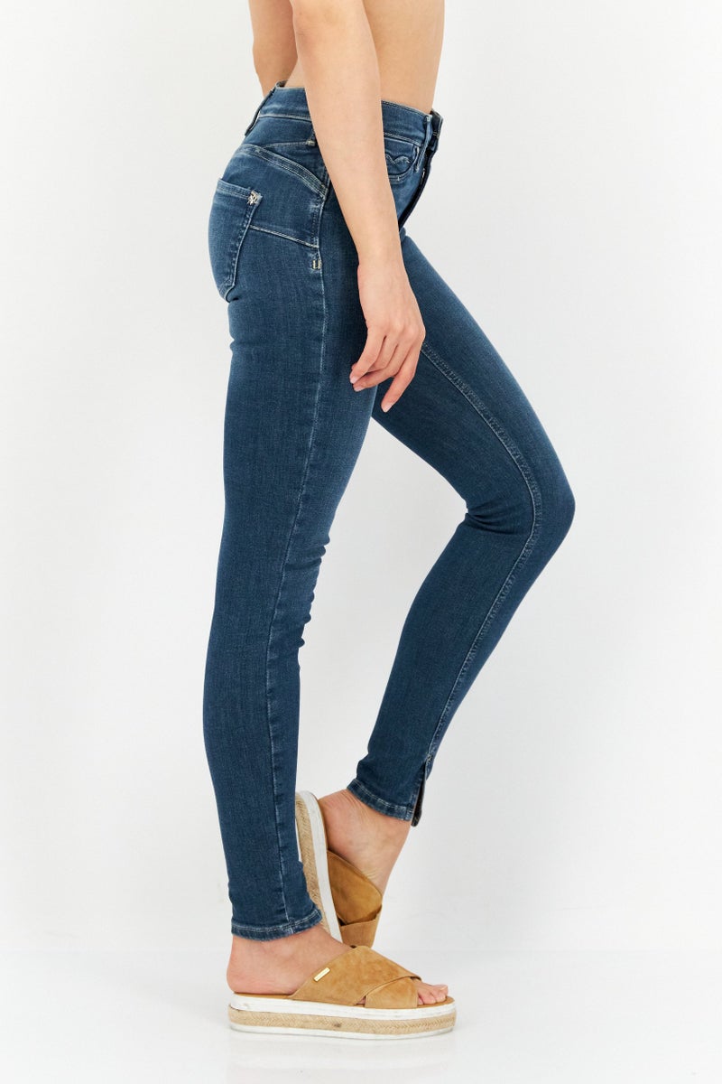 RIVER ISLAND نساء - دنج جينز عادي مقاس غسيل غير قابل للتمدد، أزرق - Image 4