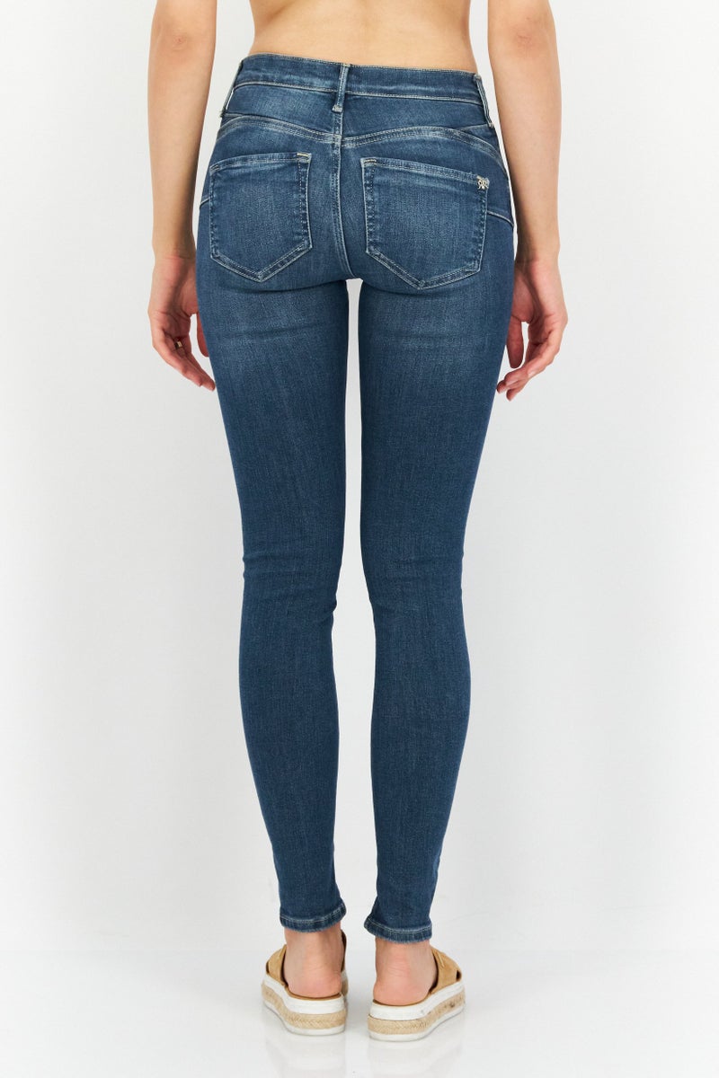 RIVER ISLAND نساء - دنج جينز عادي مقاس غسيل غير قابل للتمدد، أزرق - Image 2