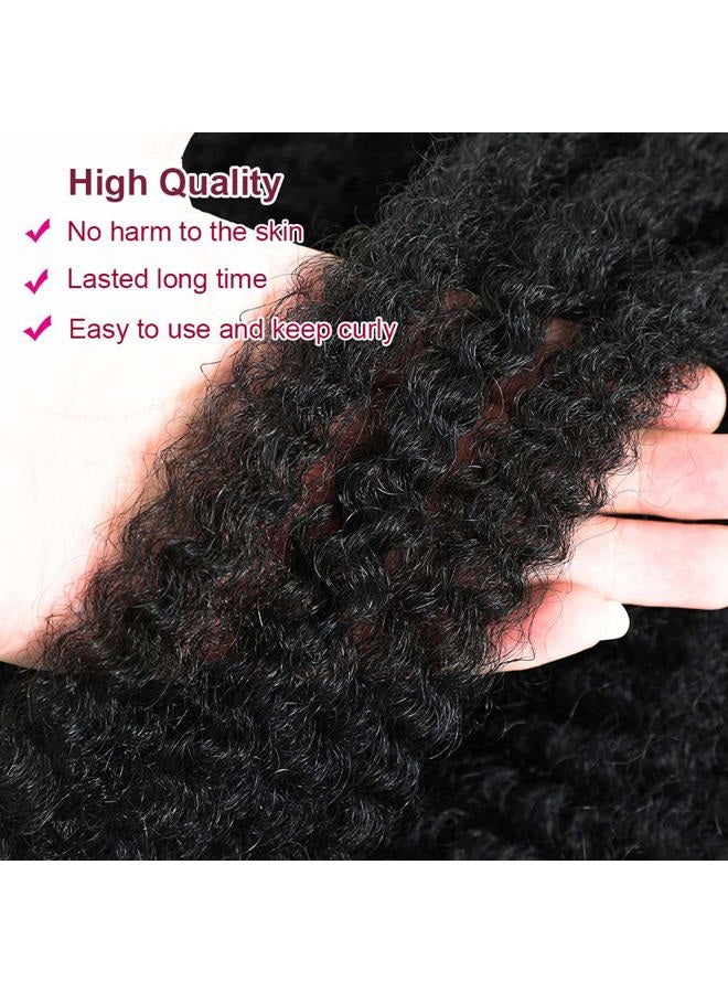 Dansama Marley Hair 24 Inch Marley Twist Hair Afro Twist Marley Braiding Hair for Faux Locs Crochet Hair 3 Packs Synthetic Hair Extensions (24 Inch (Pack of 3), 1B) - Image 5