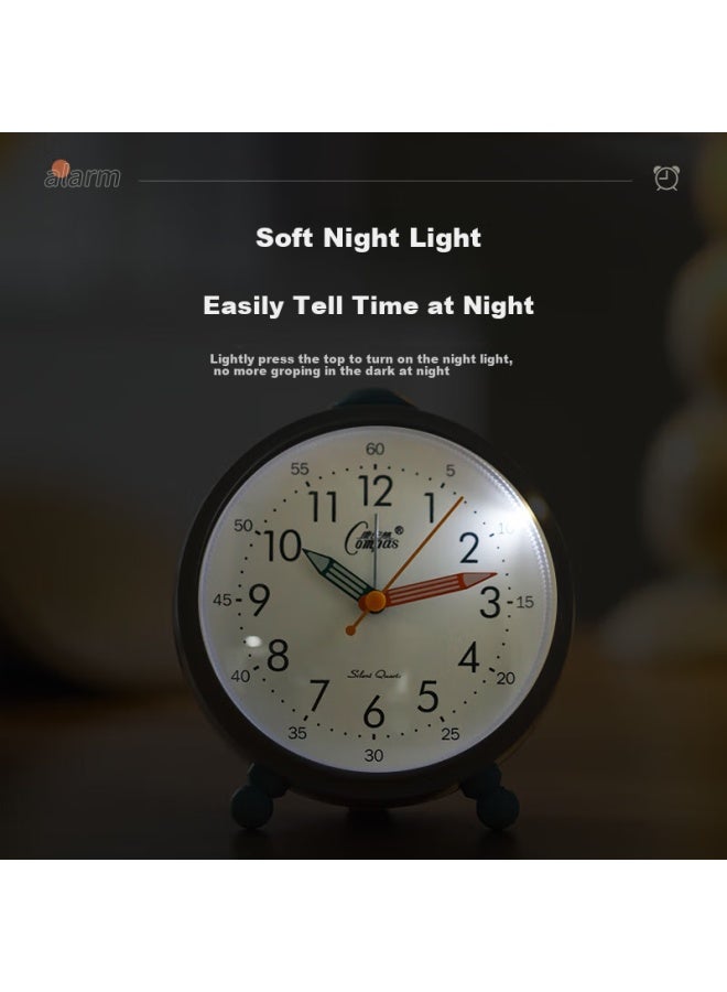 Compas Kangbasai Desktop Alarm Clock For Children And Students, Simple Bedroom Bedside Clock, 2233 Green - Image 5