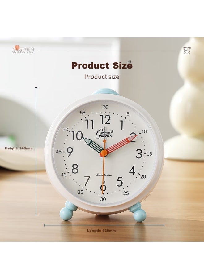 Compas Kangbasai Desktop Alarm Clock For Children And Students, Simple Bedroom Bedside Clock, 2233 Green - Image 2