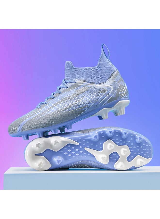 5505 Long Nails Purple Generation High-top Football Shoes Men's Autumn Spike Broken Nails Students Children Boys Professional Training