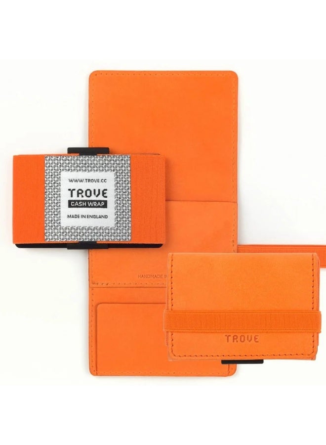 Trove orange cash rap wallet with cards. - Image 2