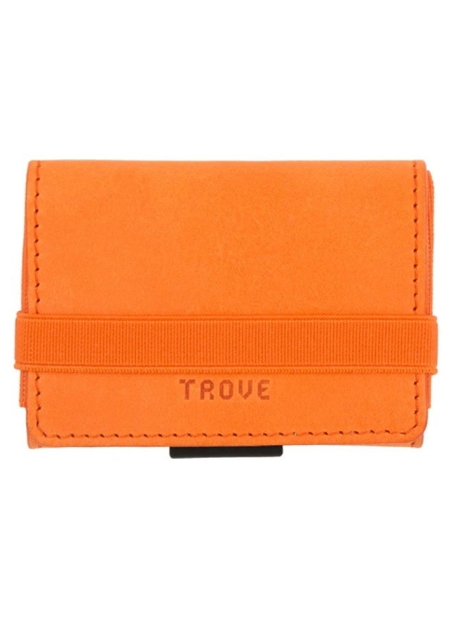 Trove orange cash rap wallet with cards. - Image 1