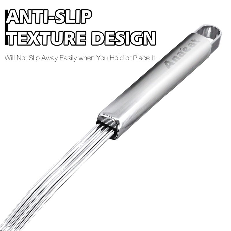 Anaeat Stainless Steel Spider Strainer Skimmer - Solid Kitchen Strainer Ladle with Long Handle for Cooking and Frying, Reinforced Double Coil Slotted Spoons for Pasta, Noodle, Spaghetti (7 Inch) - Image 4