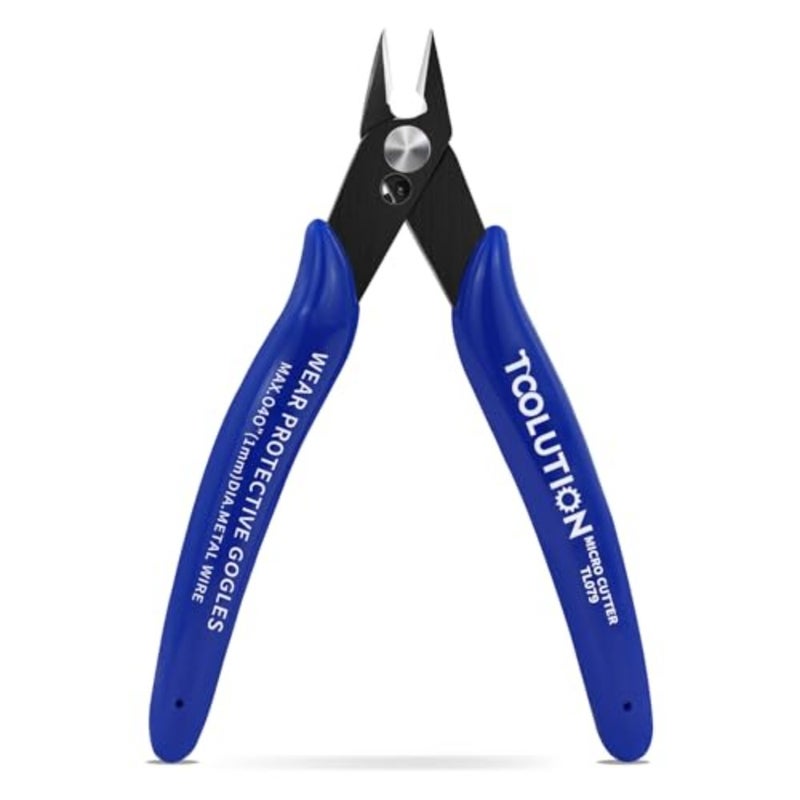Small Wire Cutters Micro Flush Cutter Snips Zip Tie Cutter Diagonal Cutting Pliers Dikes Sprue Cutters for Cutting Crafting - Mini Nippers for Electrical Plastic Model Jewelry Making - Image 1