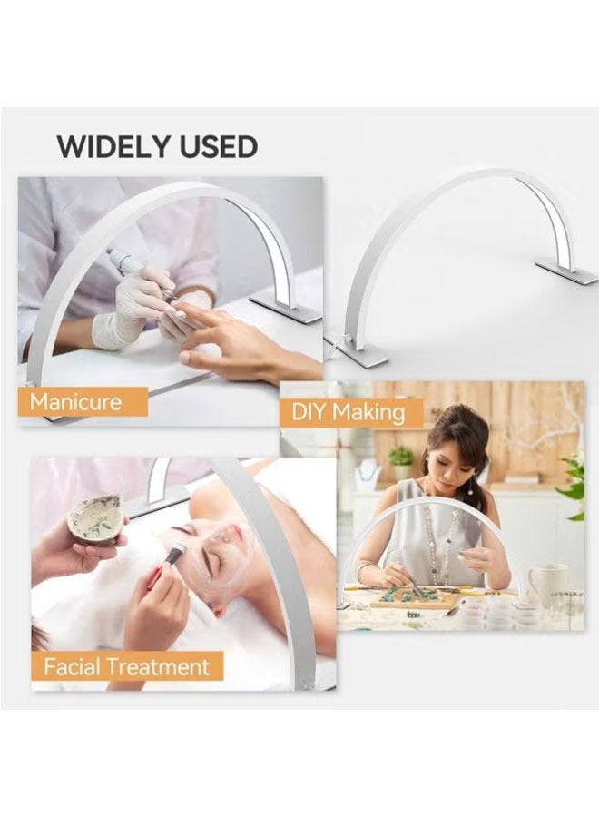 Arch Light,Arch Light For Nail Techs,Half Moon Light For Nail Desk,Dimmable Lamp with Touch Controller, Color Temperature 3000K-6000K Can be Used for Manicure Sculpture Handi Crafts etc Lighting - Image 5