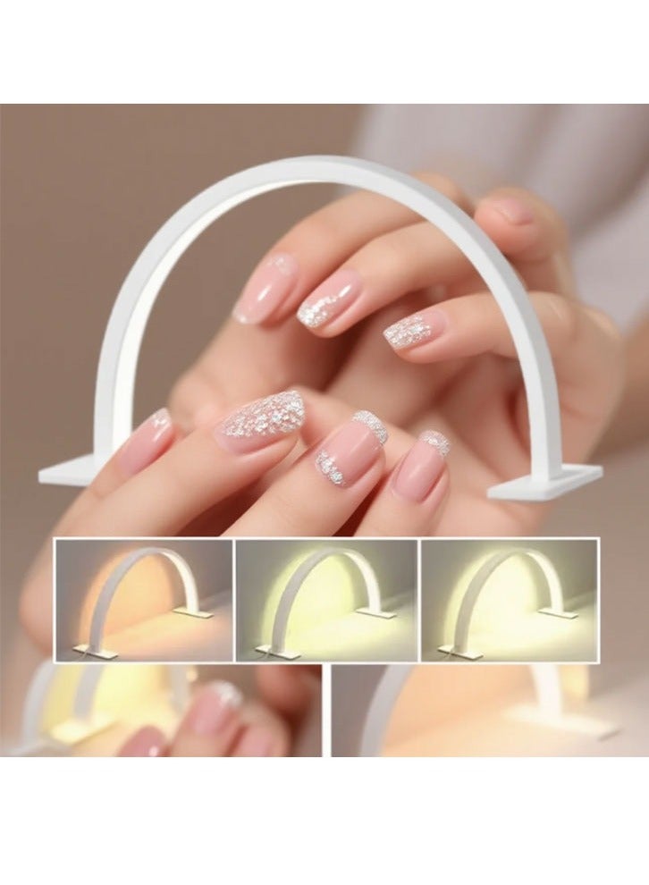 Professional Arch Light For Nail Techs | High-Quality Half Moon Light For Desk - Dimmable Lamp with Touch Controller (3000K-6000K)，Suitable for Manicure, Beauty Salon & Craft Lighting - Image 2
