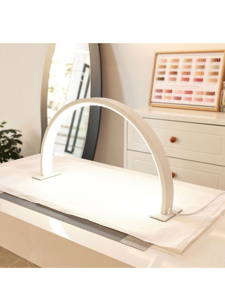 Professional Arch Light For Nail Techs | High-Quality Half Moon Light For Desk - Dimmable Lamp with Touch Controller (3000K-6000K)，Suitable for Manicure, Beauty Salon & Craft Lighting - Image 1