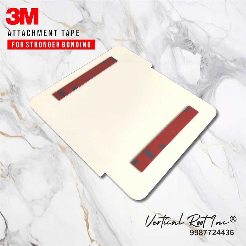 Vertical Root Inc ® Premium Cream Brush Silver Acrylic 5.5 x 5.8 INCH Smoking Zone Door Easy to Mount 3M Tape Stickers for Hotel Office Resort Society Company Factory Corporate Business Glass. - Image 5