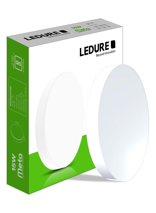 LEDURE 10W Meta Surface Light | Round Surface-Mount Ceiling Light for Indoor Use | 800 Lumens Energy Efficient LED Downlight for Home | (Cool White) | Pack of 1 - Image 1