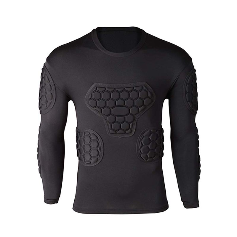 Shinestone Adult Mens Goalkeeper Armor BodyShield Padded Compression Long Sleeves Shirt with Sponge Protector for Football BaseballShirt02Medium - Image 2