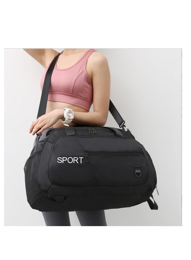 Multi-Functional Gyms Fitness Travel Sports Duffle Backpack Crossbody Bag, Tactical Duffel Bags, Sports Travel Gym Bag with Wet Pocket & Shoes C