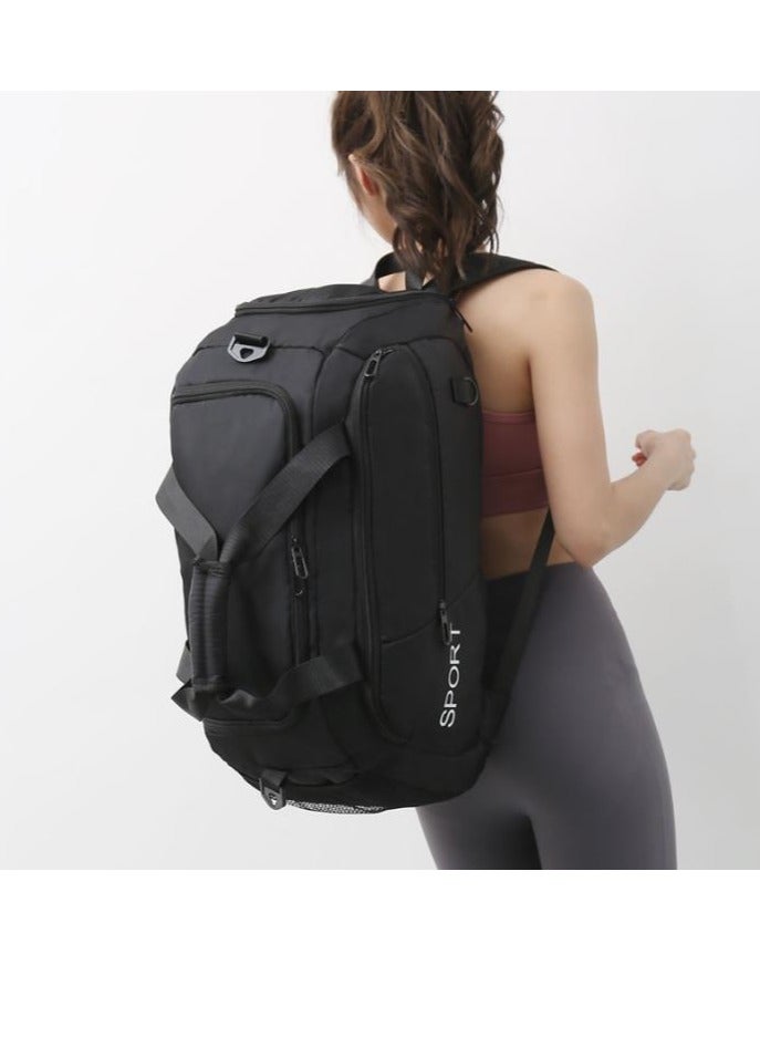 Multi-Functional Gyms Fitness Travel Sports Duffle Backpack Crossbody Bag, Tactical Duffel Bags, Sports Travel Gym Bag with Wet Pocket & Shoes C