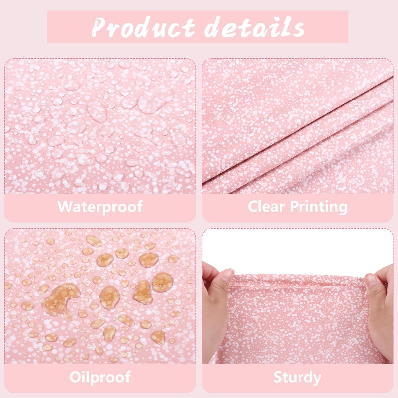 Kesfey 3 Packs Ombre Rose Gold Tablecloth 54 x 108 Inch Gradient Pastel Rose Gold Sequin Table Cloths Rectangle Disposable Plastic Rose Gold Sprinkle Glitter Table Cover for Birthday Party Decorations - Image 5