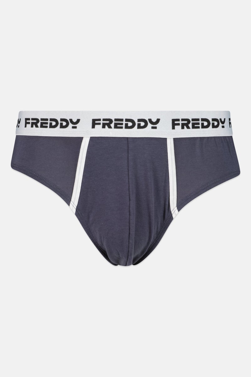 FREDDY سروال داخلي للرجال بشعار العلامة التجارية، أزرق غامق - Image 1