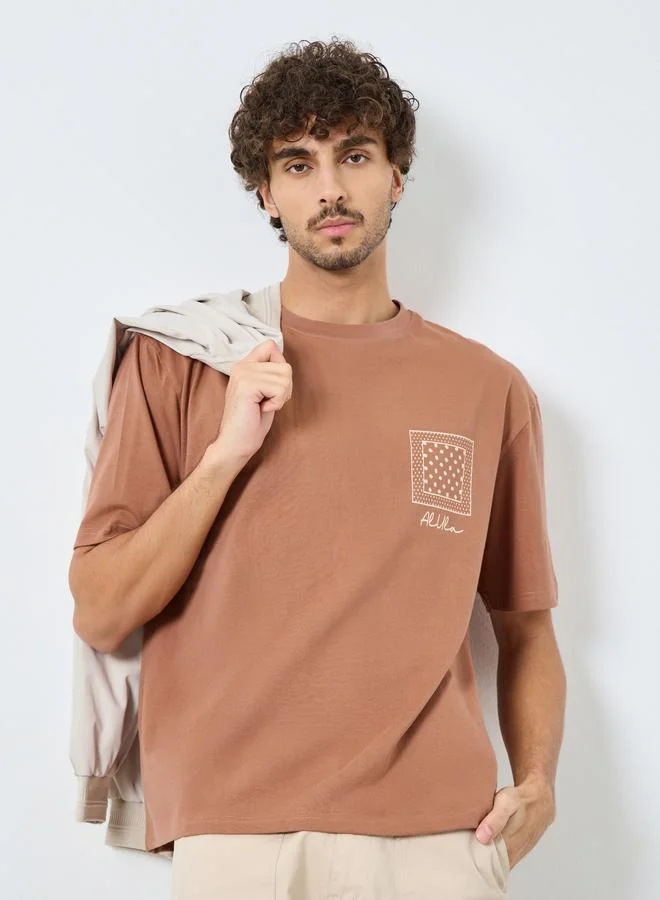 Styli Styli Bandana Print Oversized Cotton T-Shirt