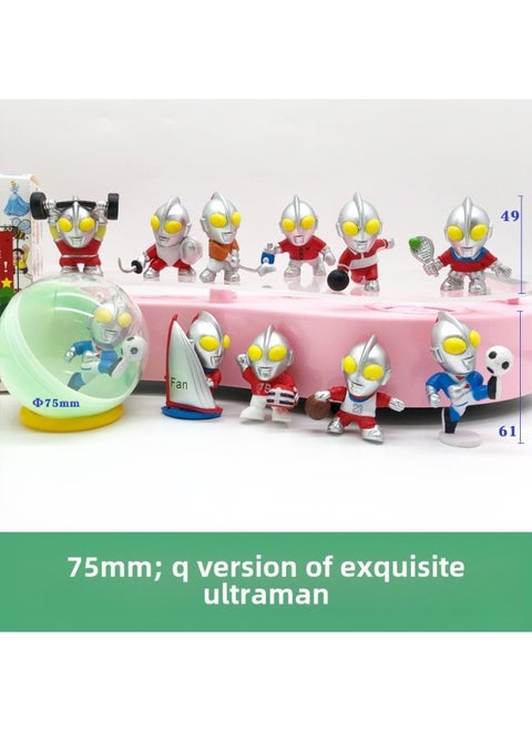 100mm Gashapon Ball Altman Salted Egg Superman 75mm Gashapon Hand Gashapon Toy Gashapon Large-Color:75mm Sport Ultraman-Specifications:Full Color Eggshell