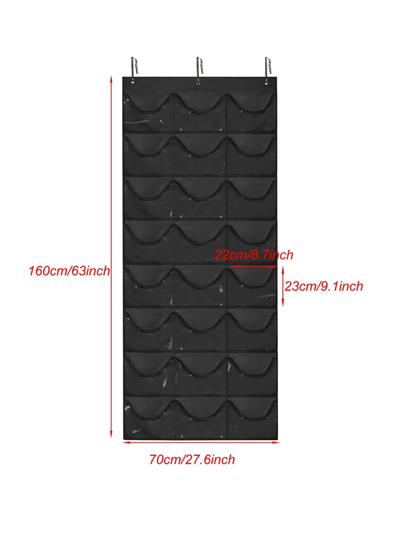 24 Pocket Baseball Hat Rack, Door and Wall Cap Organizer with Clear Deep Pockets Wall Mount Bag for Baseball Caps and Hats  - Image 3