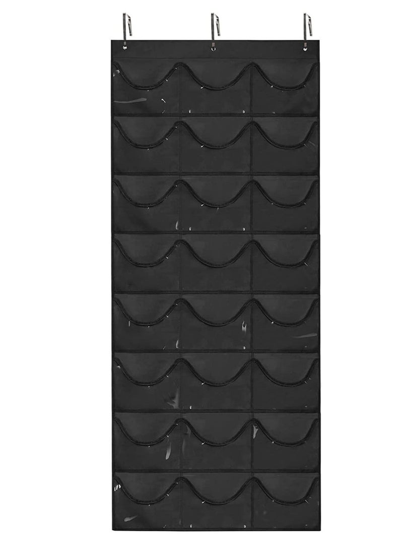 24 Pocket Baseball Hat Rack, Door and Wall Cap Organizer with Clear Deep Pockets Wall Mount Bag for Baseball Caps and Hats  - Image 5