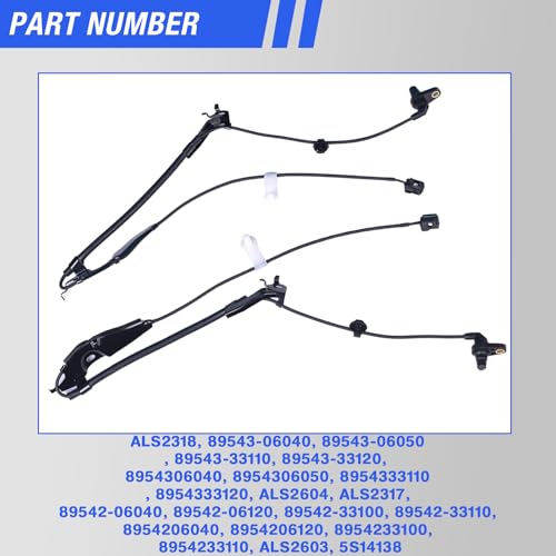 HHGKPVX ABS Wheel Speed Sensor Front Left Right Compatible with 2012-2017 Toyota Camry 2013-2015 Avalon 2013-2018 Lexus ES350 ES300h Driver and Passenger Side ABS Sensor # 89543-06040 89542-06040 - Image 3