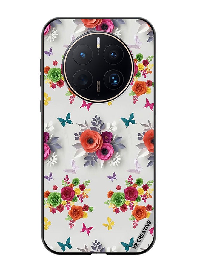 VR CREATIVE Protective Case Cover For Huawei Mate 50 Pro Flower Design Multicolour - Image 1