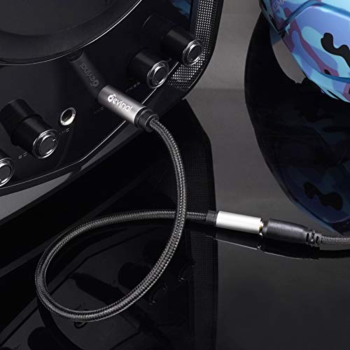 Devinal 1/4 inch to 3.5mm Female Headphone Extension Cable, 6.35mm to 3.5mm (1/8" inch) Female TRS Adapter, Quarter inch to Mini Jack Stereo Cord Converter Connector 1 feet/ 0.3M - 2 Pack - Image 4