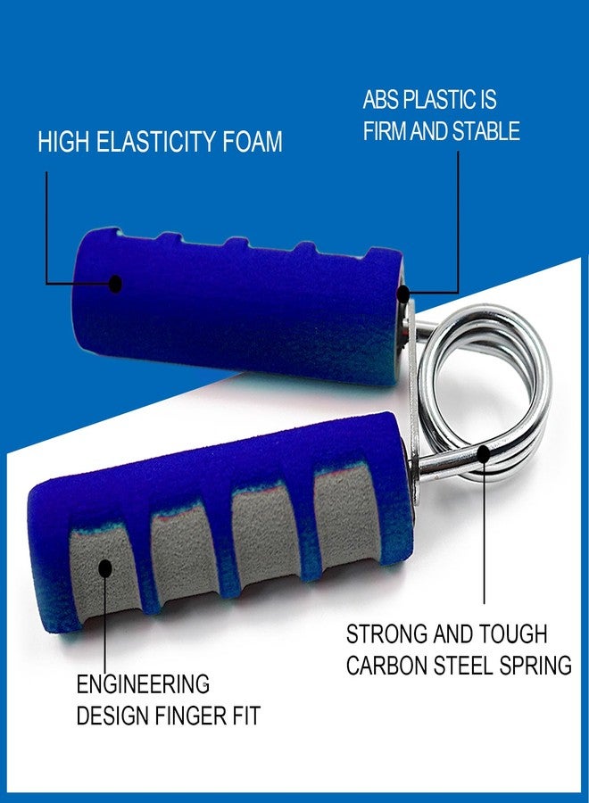 YESIMET Hand Grip Strengthener Set, 2 Pack Hand Gripper, Finger Trainer, Forearm exerciser - Soft Foam Hand Exerciser for Quickly Increasing Wrist Forearm and Finger Strength (Blue) - Image 3