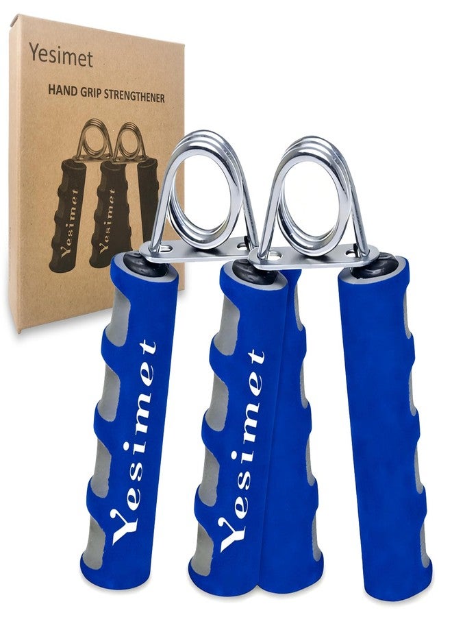 YESIMET Hand Grip Strengthener Set, 2 Pack Hand Gripper, Finger Trainer, Forearm exerciser - Soft Foam Hand Exerciser for Quickly Increasing Wrist Forearm and Finger Strength (Blue) - Image 1