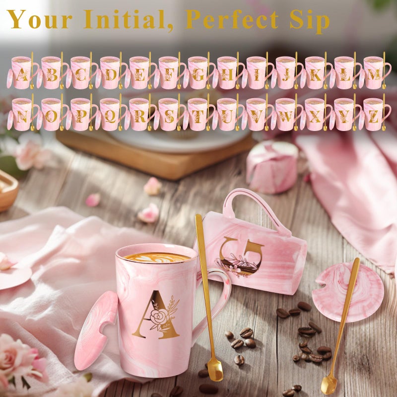 MNZZ Personalized Ceramic Coffee Mug with Lid Tea Cup Women Wife Gifts Ideal from Husband Happy Birthday Wedding Romantic Best Cool Personalized Unique Special Custom Christmas Xmas Valentines Present,M - Image 2